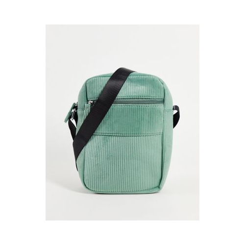 Вельветовая сумка через плечо зеленого цвета SVNX-Зеленый