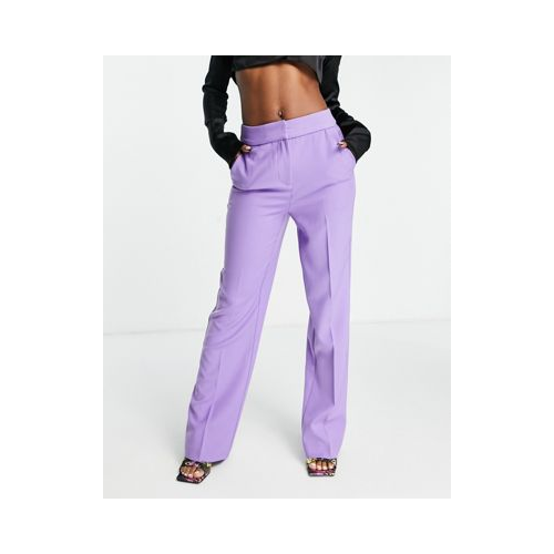 Ярко-фиолетовые брюки строгого кроя от комплекта Y.A.S-Фиолетовый цвет