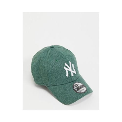 Зеленая меланжевая бейсболка из трикотажа New Era 9FORTY NY Yankees-Зеленый цвет