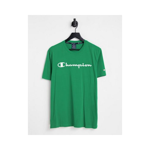 Зеленая футболка с логотипом Champion-Зеленый цвет