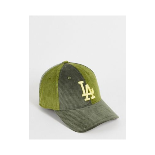 Зеленая кепка из вельвета в рубчик New Era MLB 9Forty LA Dodgers-Зеленый цвет