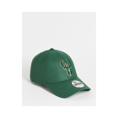 Зеленая кепка с логотипом "Milwaukee Bucks" New Era 9FORTY-Зеленый цвет