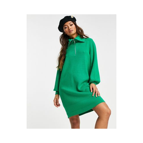 Зеленое трикотажное платье-водолазка Y.A.S-Зеленый цвет