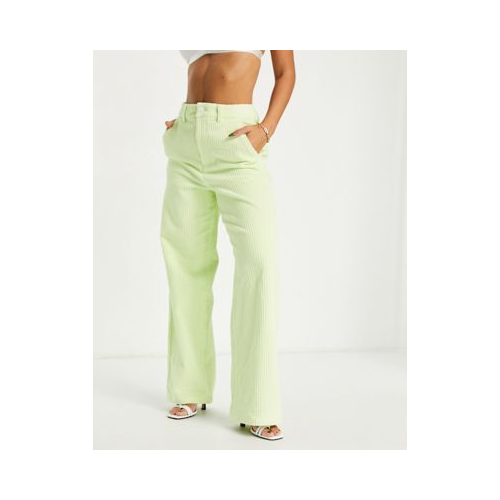 Зеленые брюки в винтажном стиле с завышенной талией от комплекта Edited-Зеленый цвет