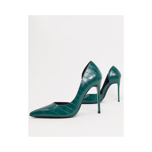 Зеленые остроносые туфли на каблуке-шпильке Truffle Collection