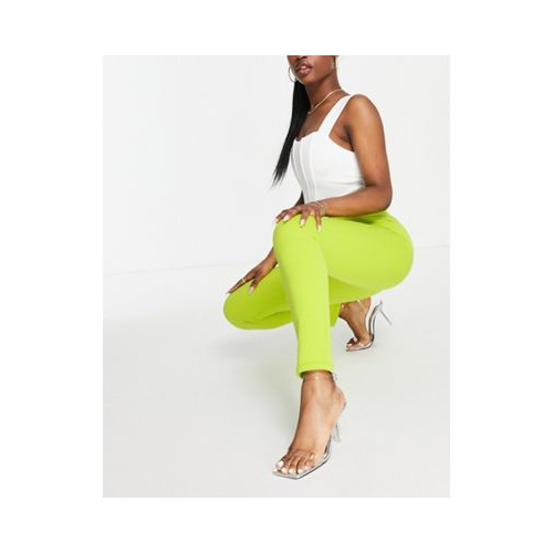 Зеленые строгие брюки узкого кроя (от комплекта) Public Desire-Зеленый цвет