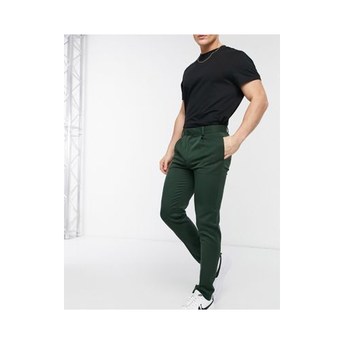 Зеленые супероблегающие строгие брюки ASOS DESIGN-Зеленый цвет