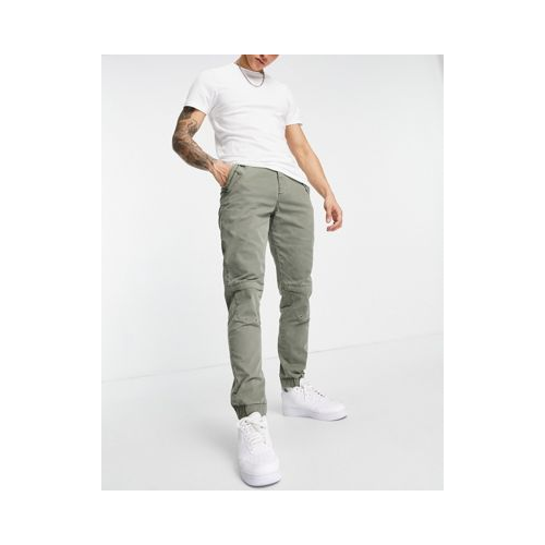 Зеленые узкие брюки ASOS DESIGN-Зеленый цвет