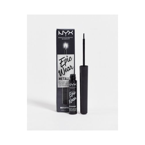 Жидкая подводка с эффектом металлик NYX Professional Makeup Epic Wear - Black Metal (черный металлик)-Черный цвет