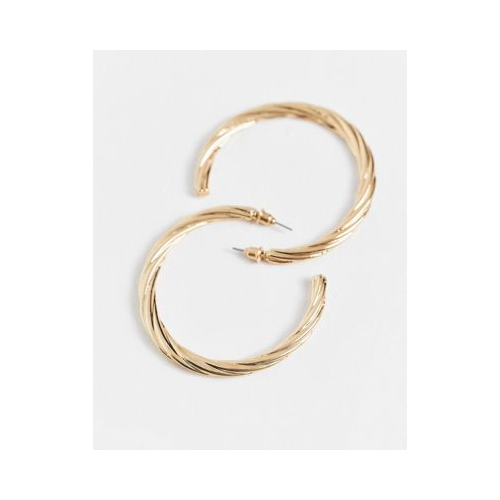 Золотистые витые серьги-кольца ALDO Gweasean