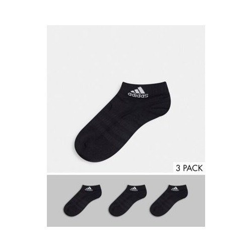 3 пары черных носков до щиколотки adidas Training-Черный цвет