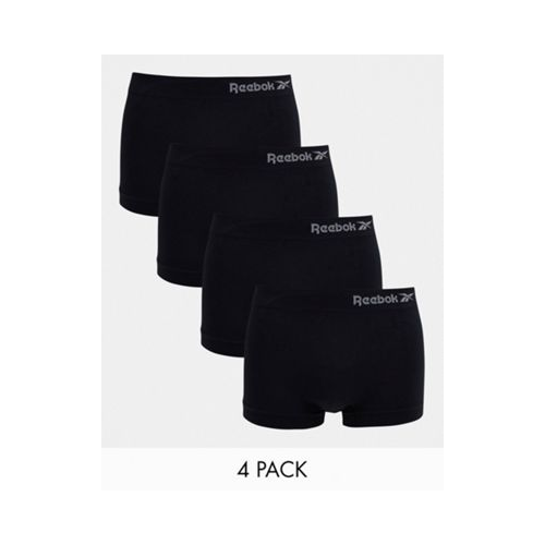 4 черных бесшовных шортов Reebok-Черный цвет