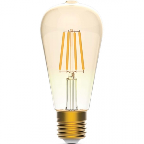 Умный свет Gauss Smart Home DIM+CCT E27 ST64 Gold. 6,5W 2000-5500К