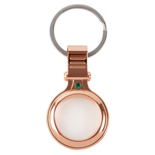 Брелок Red Line для Airtag металический с зажимом, Pink/Gold