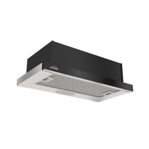 Вытяжка встраиваемая в шкаф 60 см Elikor Интегра GLASS 60 Inox/Dark Glass