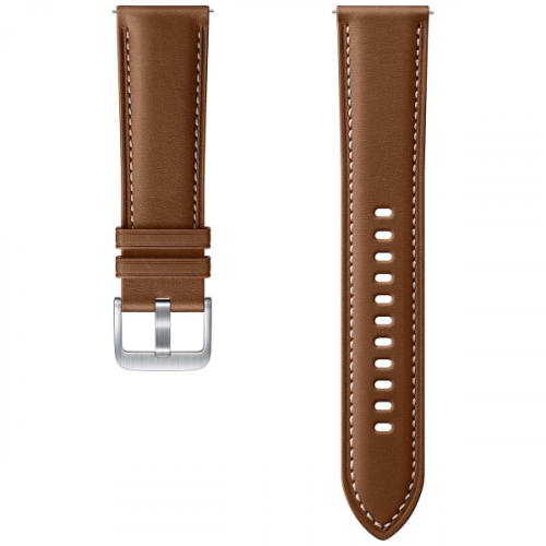 Сменный ремешок Samsung Stitch Leather Band Galaxy Watch3 45мм коричневый