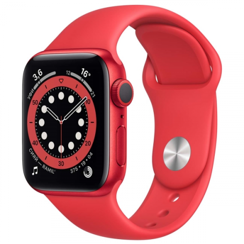 Смарт-часы Apple Watch S6 40mm PRODUCT(RED) Aluminum Case with PRODUCT(RED) Sport Band (M00A3RU/A)