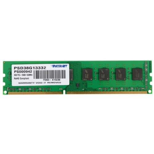 Оперативная память Patriot 8GB Signature DDR3 1333Mhz (PSD38G13332)