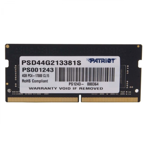 Оперативная память Patriot 4GB Signature DDR4 2133Mhz (PSD44G213381S)