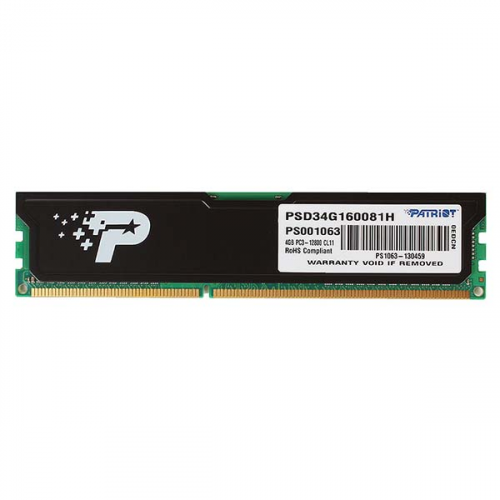 Оперативная память Patriot 4GB Signature DDR3 1600MHz (PSD34G160081H)