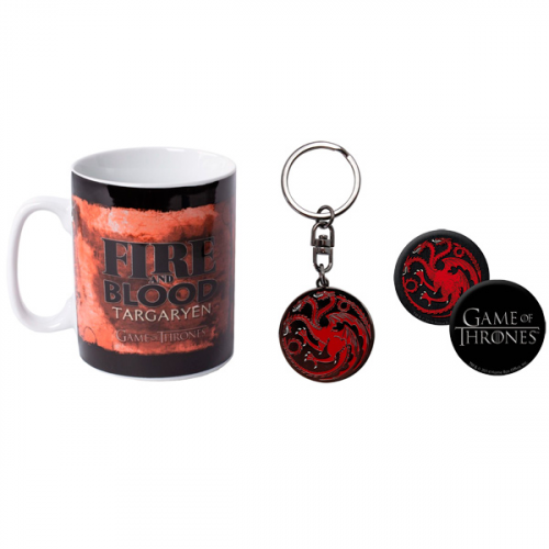 Набор ABYstyle Кружка+Брелок+Значки Game of Thrones-Targaryen