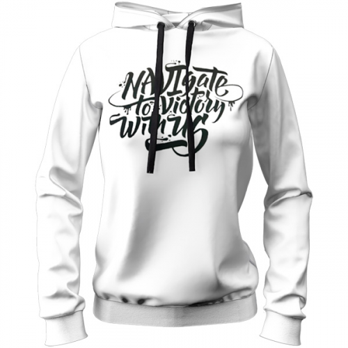 Худи женское Natus Vincere NAVIgate White L FNVWMHOOD17WT000L