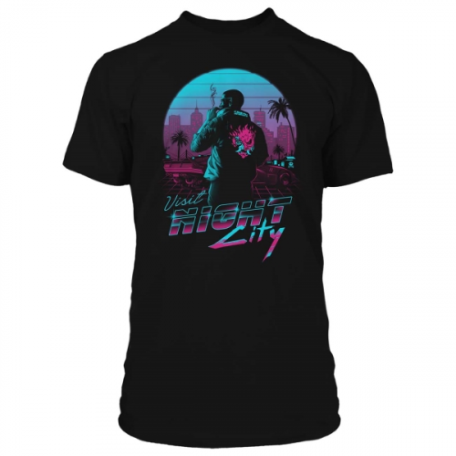 Футболка Cyberpunk 2077 Destination Night City Premium Black (S)