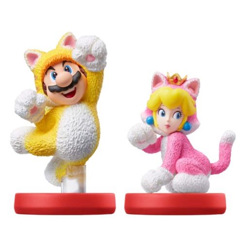 Фигурки Amiibo Марио-кот и Пич-кошка (коллекция Super Mario)