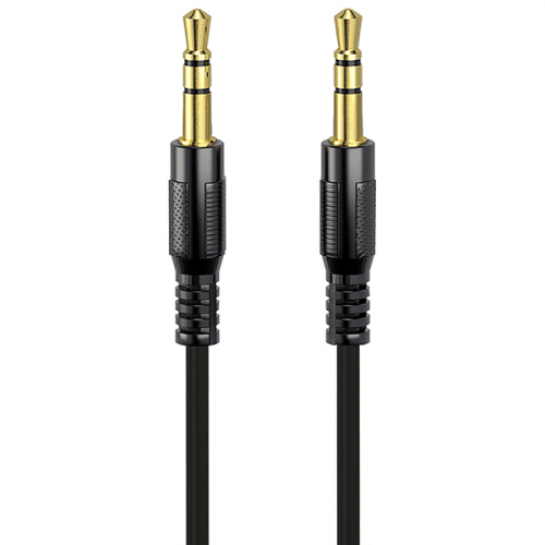 Кабель AUX InterStep 3.5mm 1m Black (IS-DC-AUDJKJK01-000B201)