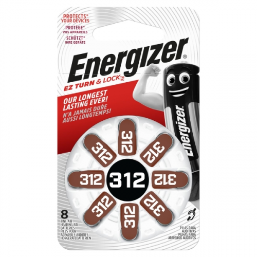 Батарея для слухового аппарата Energizer Zinc Air 312 DP-8