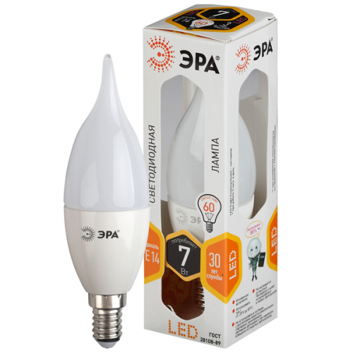 Лампа LED ЭРА BXS-7w-827-E14