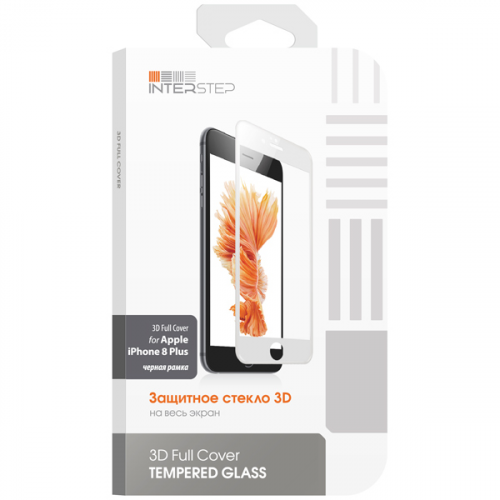 Защитное стекло InterStep для iPhone 8 Plus (IS-TG-IPH8P3DBL-000B201)