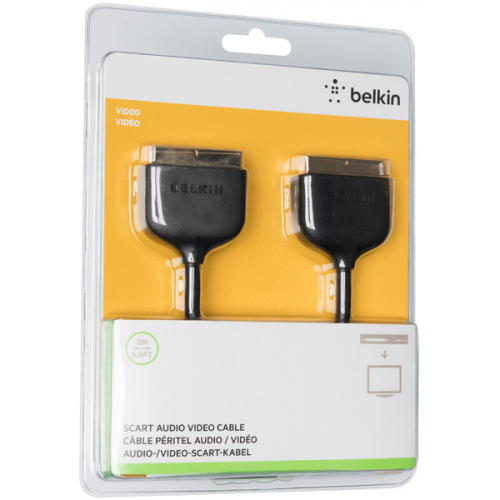 Кабель аналоговый аудио-видео Belkin SCART папа/SCART папа 2м (F3Y047BT2M)