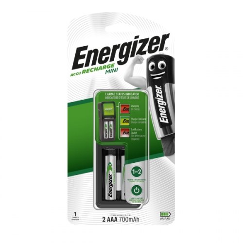 Зарядное устройство + аккумуляторы Energizer MINI Charger + 2шт. AAA 700mAh (E300701400)