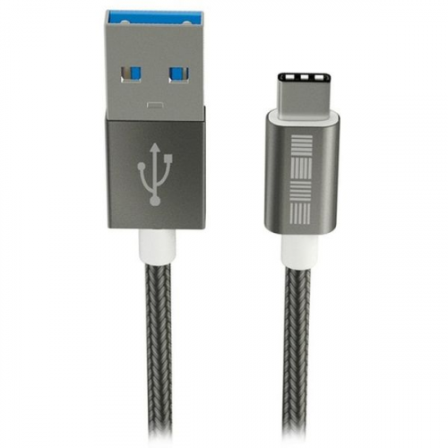 Кабель USB Type-C InterStep Type-C USB3.0 1м нейлон Space Gray