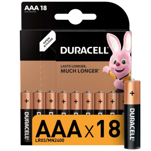 Батарея Duracell AAА LR03-18BL Basic 18шт