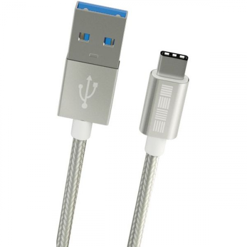 Кабель USB Type-C InterStep TypeC-USB A USB3.0 нейлон 2.0m Silver