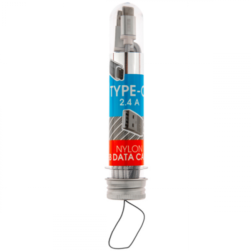 Кабель USB Type-C InterStep TypeC-USB A нейлон 1,2м Silver