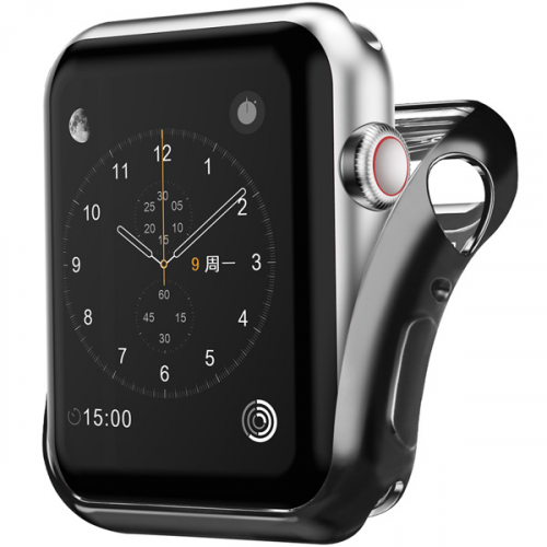 Бампер для Apple Watch InterStep 40mm Спортивный, силикон, чёрный