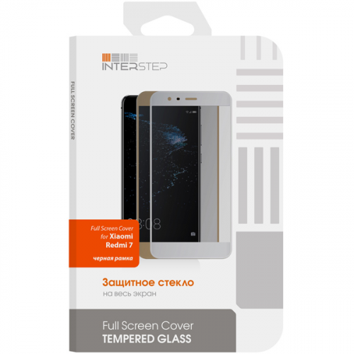 Защитное стекло InterStep FSC д/Xiaomi Redmi 7, Black Frame