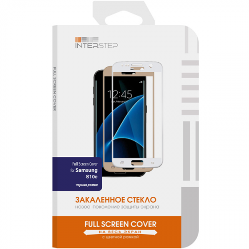 Защитное стекло для Samsung InterStep Full Screen Cover для Galaxy S10e, Black