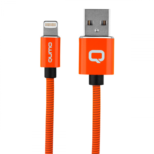 Кабель для iPod, iPhone, iPad Qumo MFI С48 USB-Apple 8 pin 1.2м оранжевый
