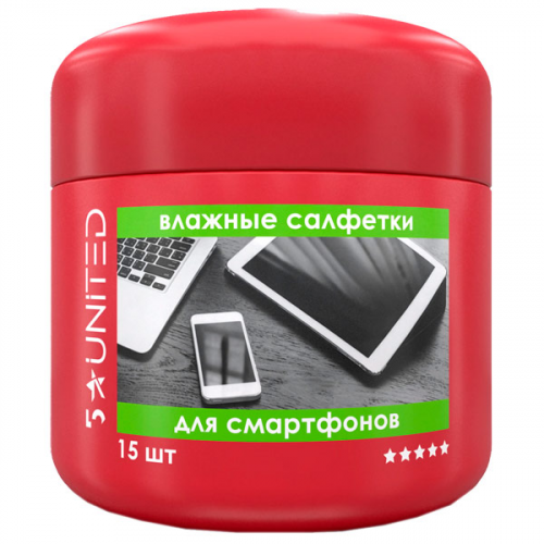 Салфетки для мобильной техники 5 Star United 501 влажные для смартфонов 130шт