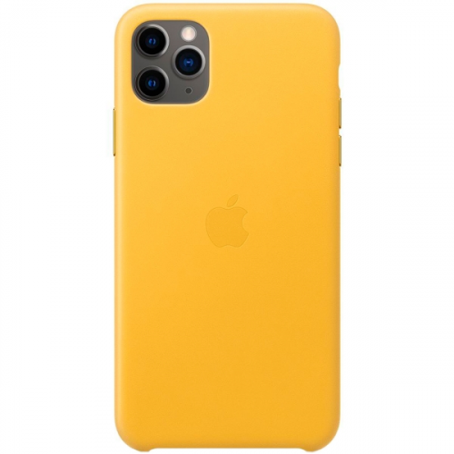 Чехол Apple iPhone 11 Pro Max Leather Case Meyer Lemon