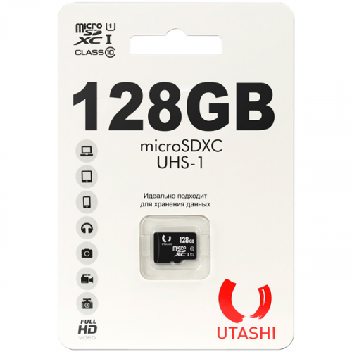 Карта памяти MicroSD Utashi 128GB Class10 UHS-1