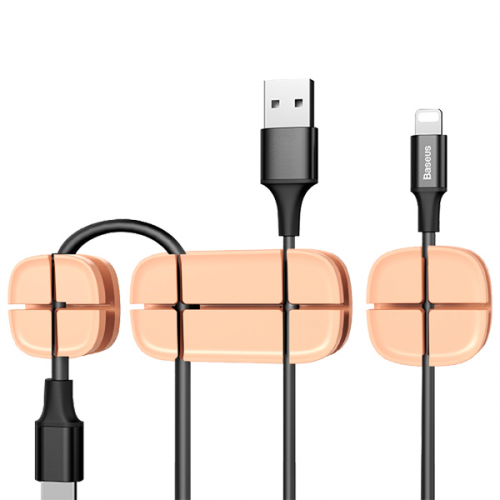 Органайзер для проводов Baseus Cross Peas Cable Clip Oak (ACTDJ-0K)