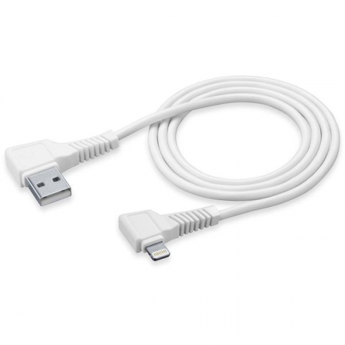 Кабель Apple Cellular Line USB/Lightning угл. MFI 1м, White(USBDATALCMFI1MW)