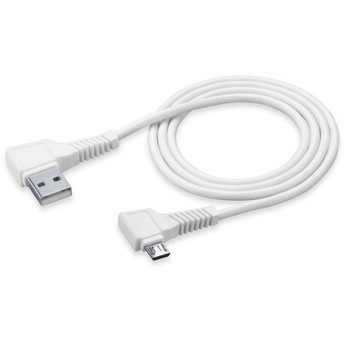 Кабель для сотового телефона Cellular Line USB/MicroUSB угл. 1м, White (USBDATALCMUSB1MW)