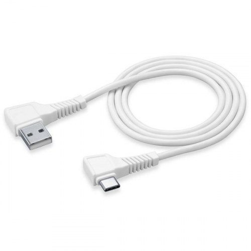 Кабель USB Type-C Cellular Line USB/USB-C угл. 1м, White (USBDATALCTYC1MW)