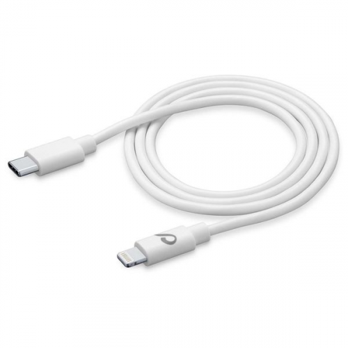 Кабель USB Type-C Cellular Line USB-C/Lightning MFI 1м, White (USBDATAC2LMFI1MW)